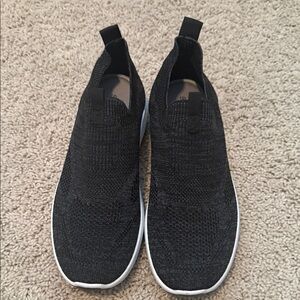 Tommy Bahama Black Knit Slip-On Sneakers